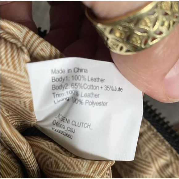 Sakroots Crossbody Leather Handbag Black Tapestry EXCELLENT Condition Zip Top - Picture 12 of 13